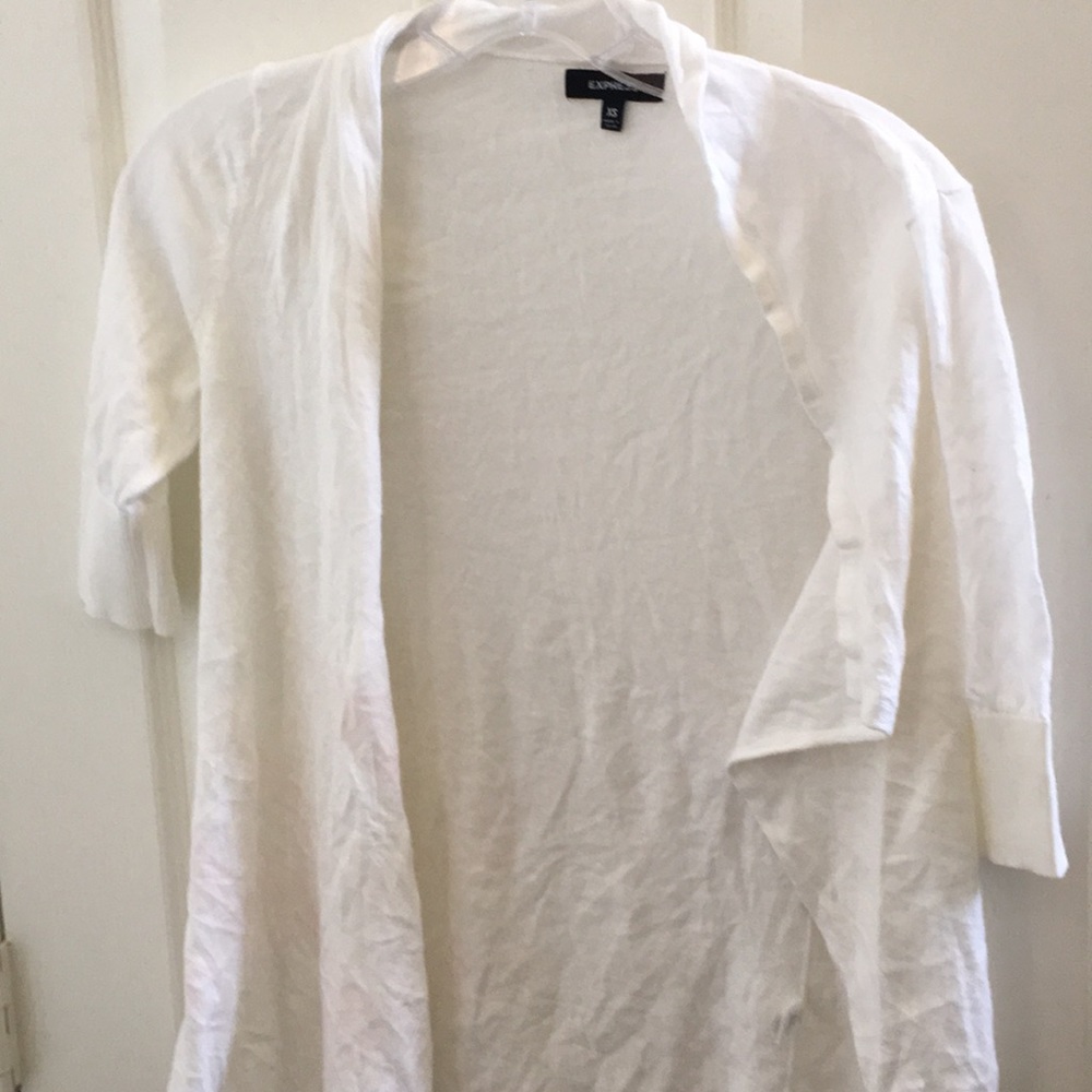 Express short sleeved flyaway cardigan xs
